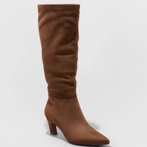 Women's Raye Tall Dress Boots - a New Day™ Dark Brown 9.5